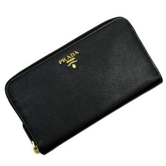 Prada zip long Wallet Black leather - Picture 1 of 5